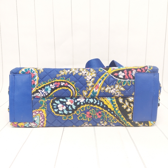 Vera Bradley Blue Romantic Paisley Messenger Women's Bag - Picture 12 of 15